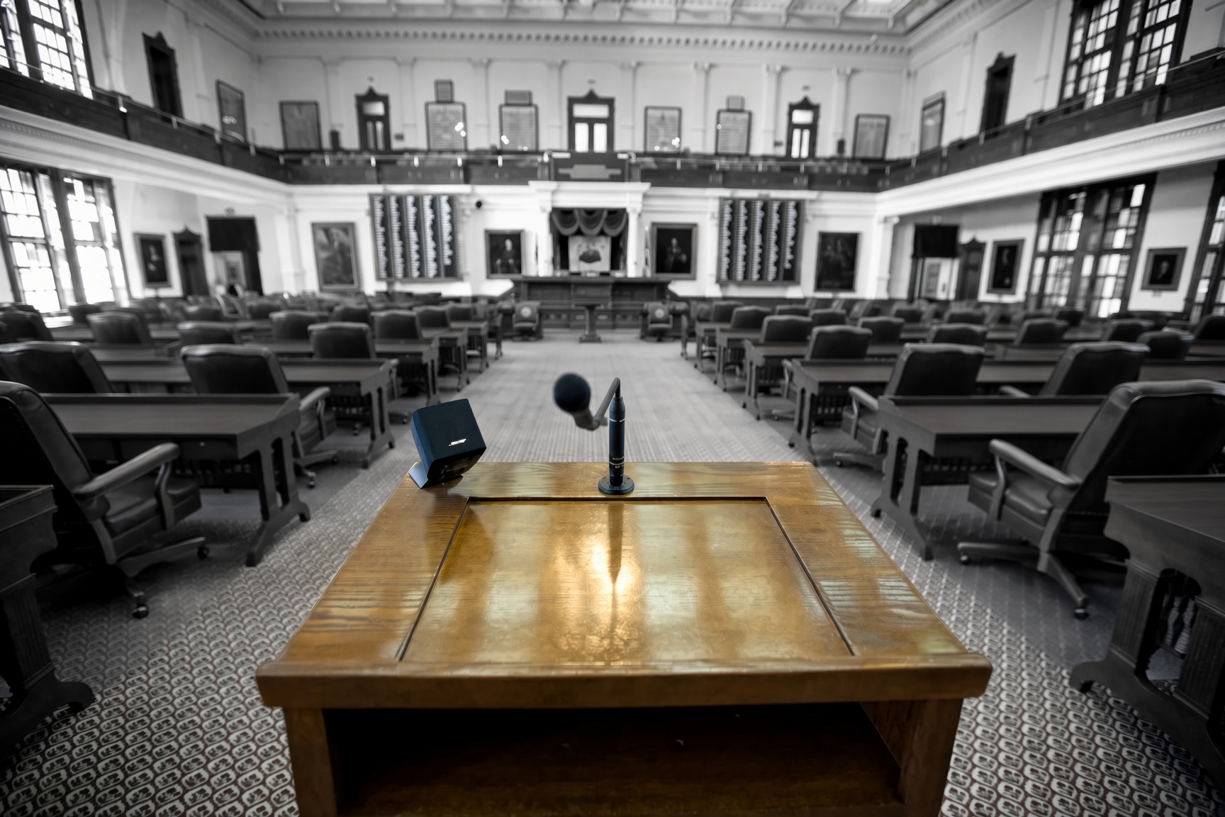 View from the back microphone on the Texas House floor
