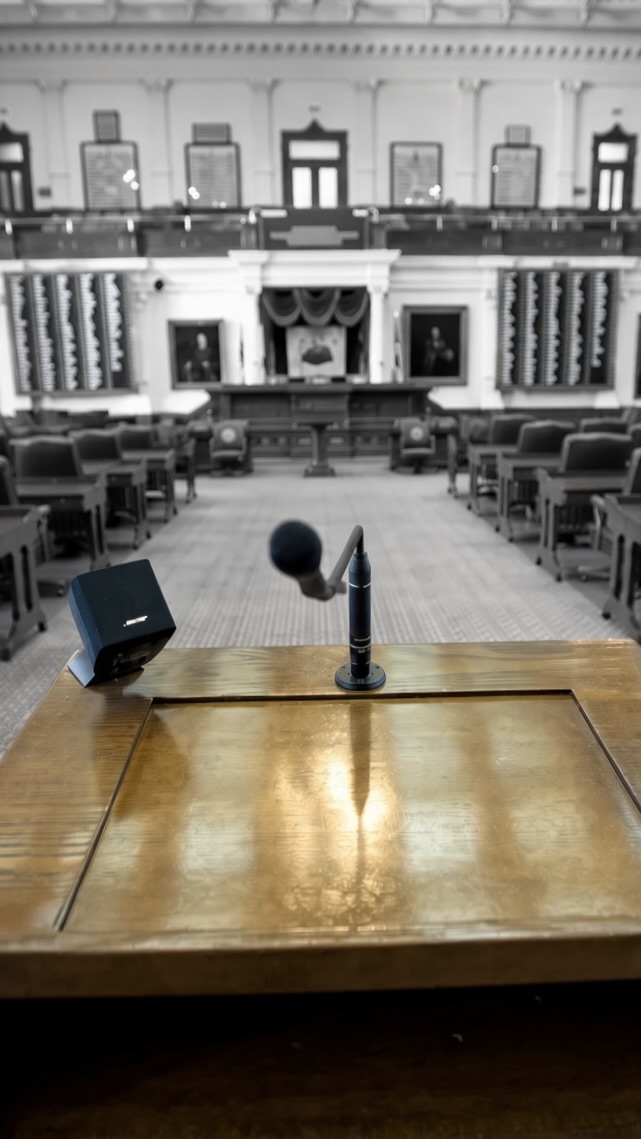 View from the back microphone on the Texas House floor